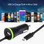 [UAE Warehouse] HAWEEL 5V 2.1A Micro USB Car Charger with Spring Cable, Length: 25cm-120cm, For Galaxy, Huawei, Xiaomi, Sony, LG, HTC and other Smartphones(Black)